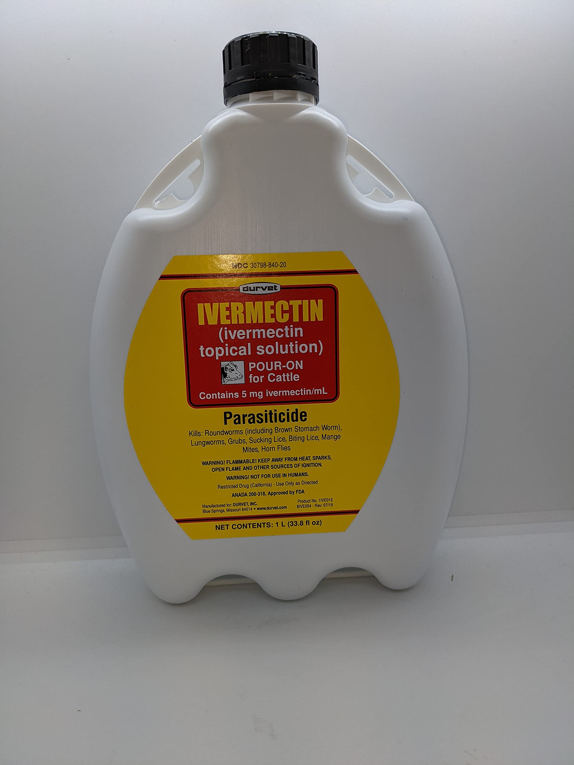 Durvet Ivermectin Pour-On avec applicateur prêt à l'emploi.