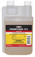 Durvet Permethrin EC 10% sur la bouteille 16 oz, usage pratique et sûr pour le foyer.