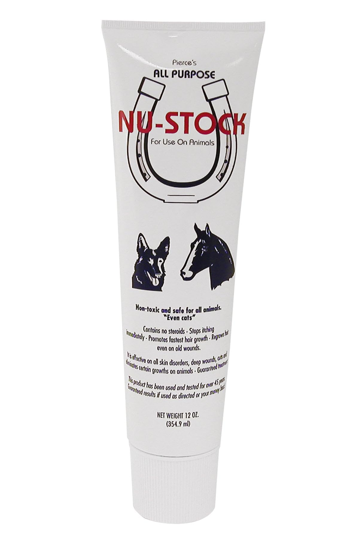 Durvet Pierce's-Nu-Stock, bouteille 12 oz, outil pratique pour soutenir le confort des chiens âgés.