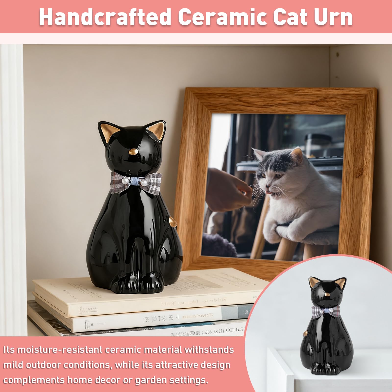 Élégante urne en céramique, parfaite comme cadeau de souvenir.