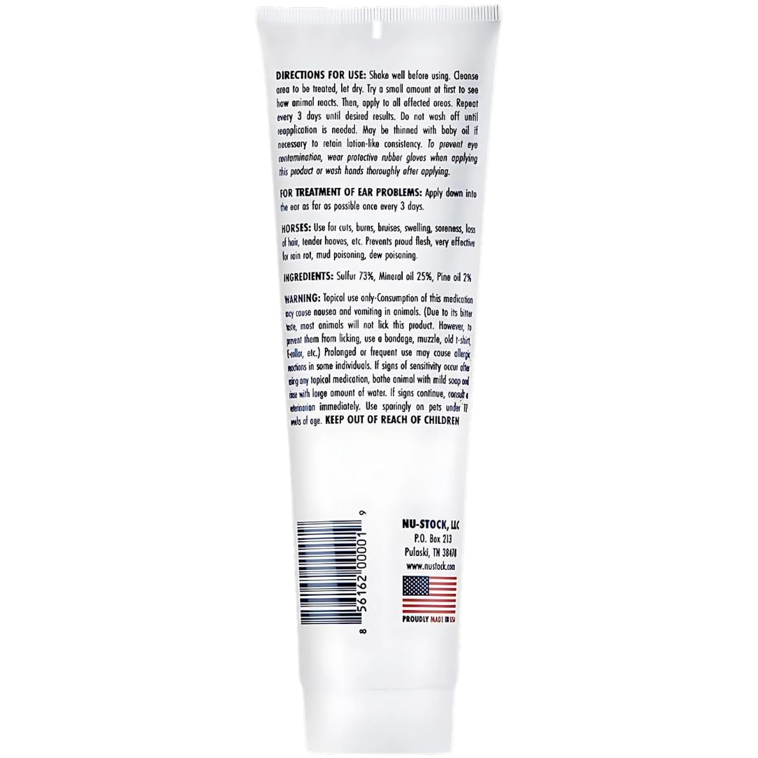Application sur peau d'animal avec Nu-Stock Duvet pour apaiser les irritations et favoriser la guérison.