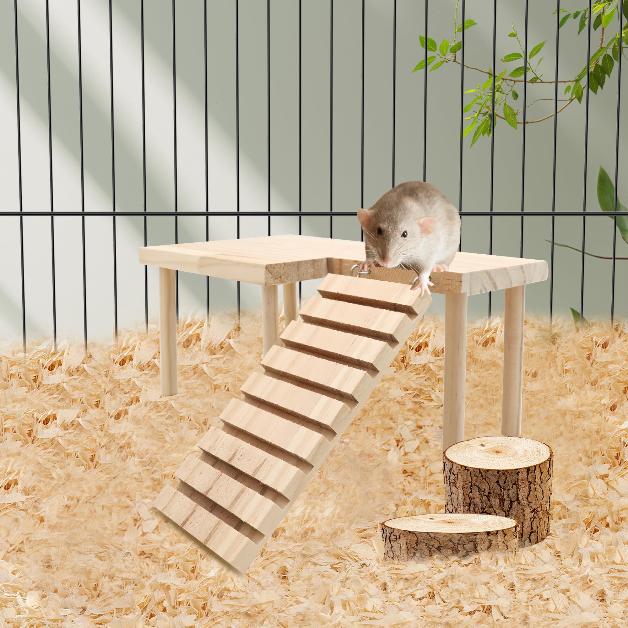 DVHEY accessoire pour cage, espace multi-usages jeu-sommeil-repas.