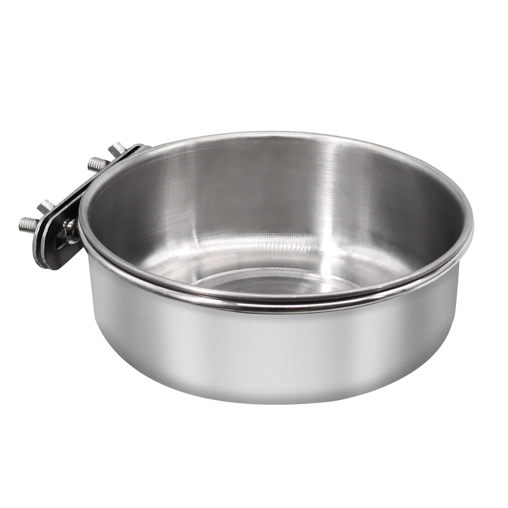 DVHEY grand bol alimentation oiseaux en inox, durable et anti-déversement.