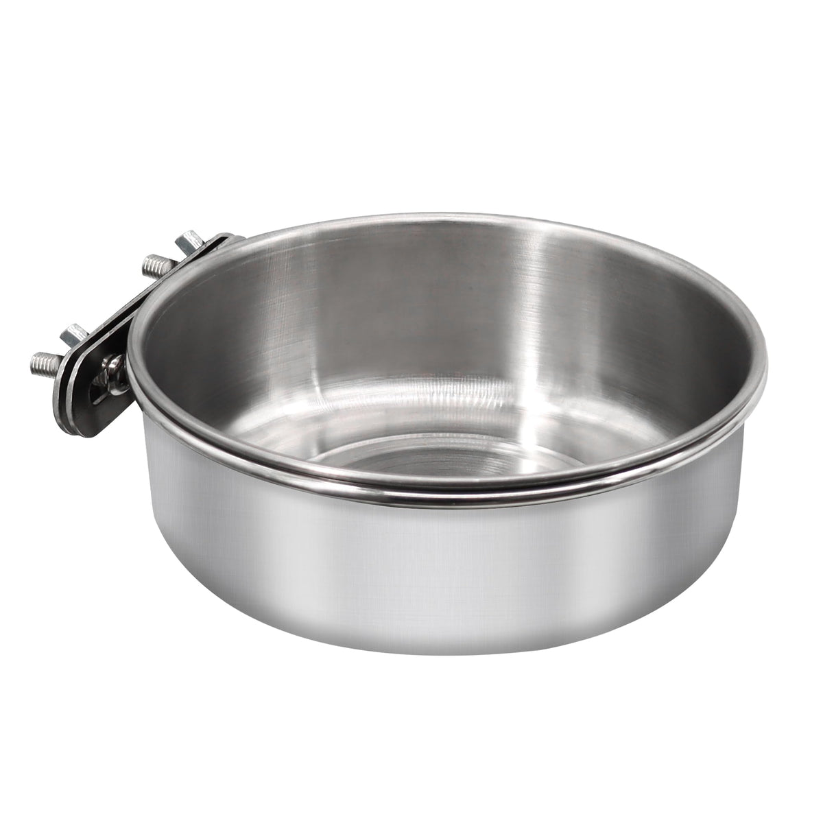 DVHEY grand bol alimentation oiseaux en inox, durable et anti-déversement.