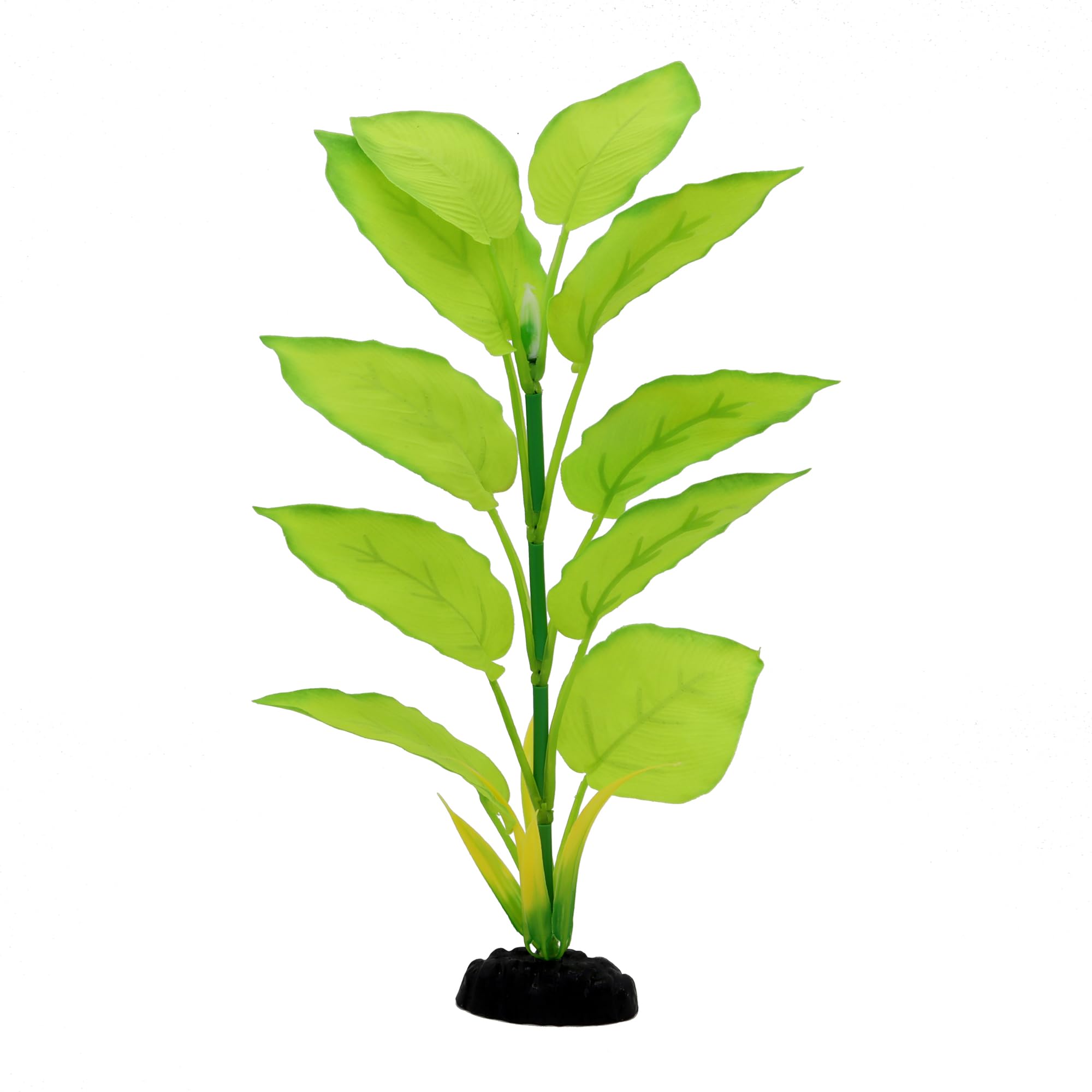 DVHEY plante d'aquarium en soie, 12 pouces, vert clair, cachettes naturelles.
