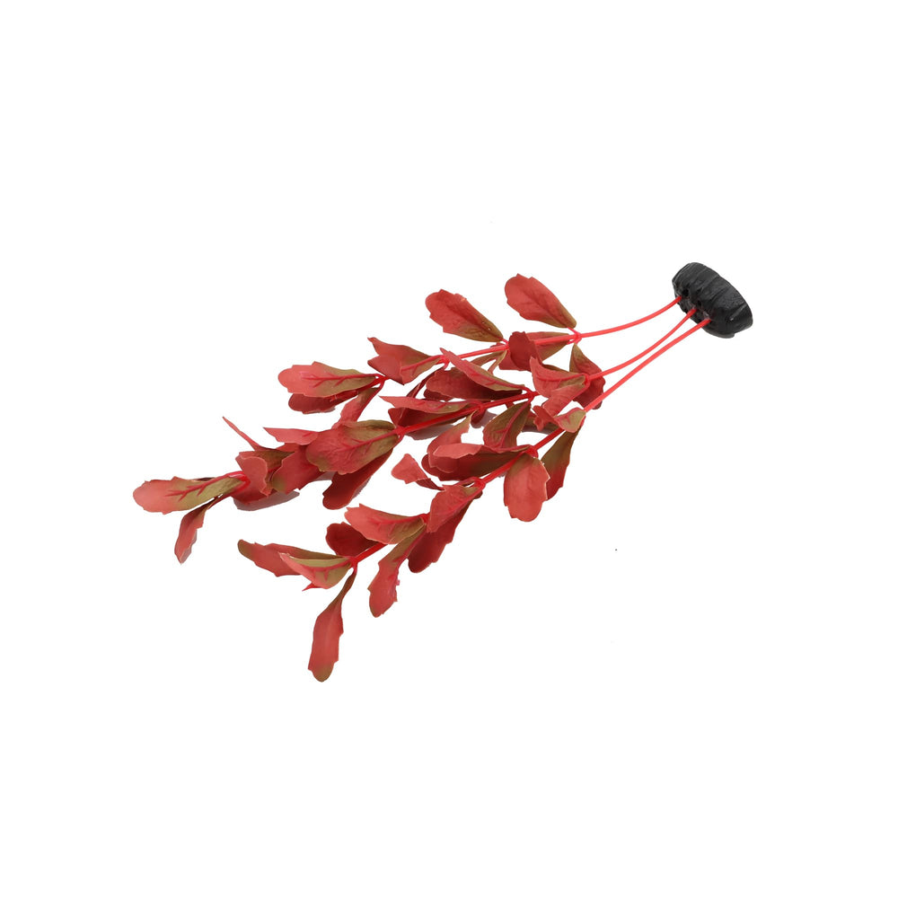 DVHEY plante en soie rouge 12 pouces, couleur vive sans entretien quotidien.