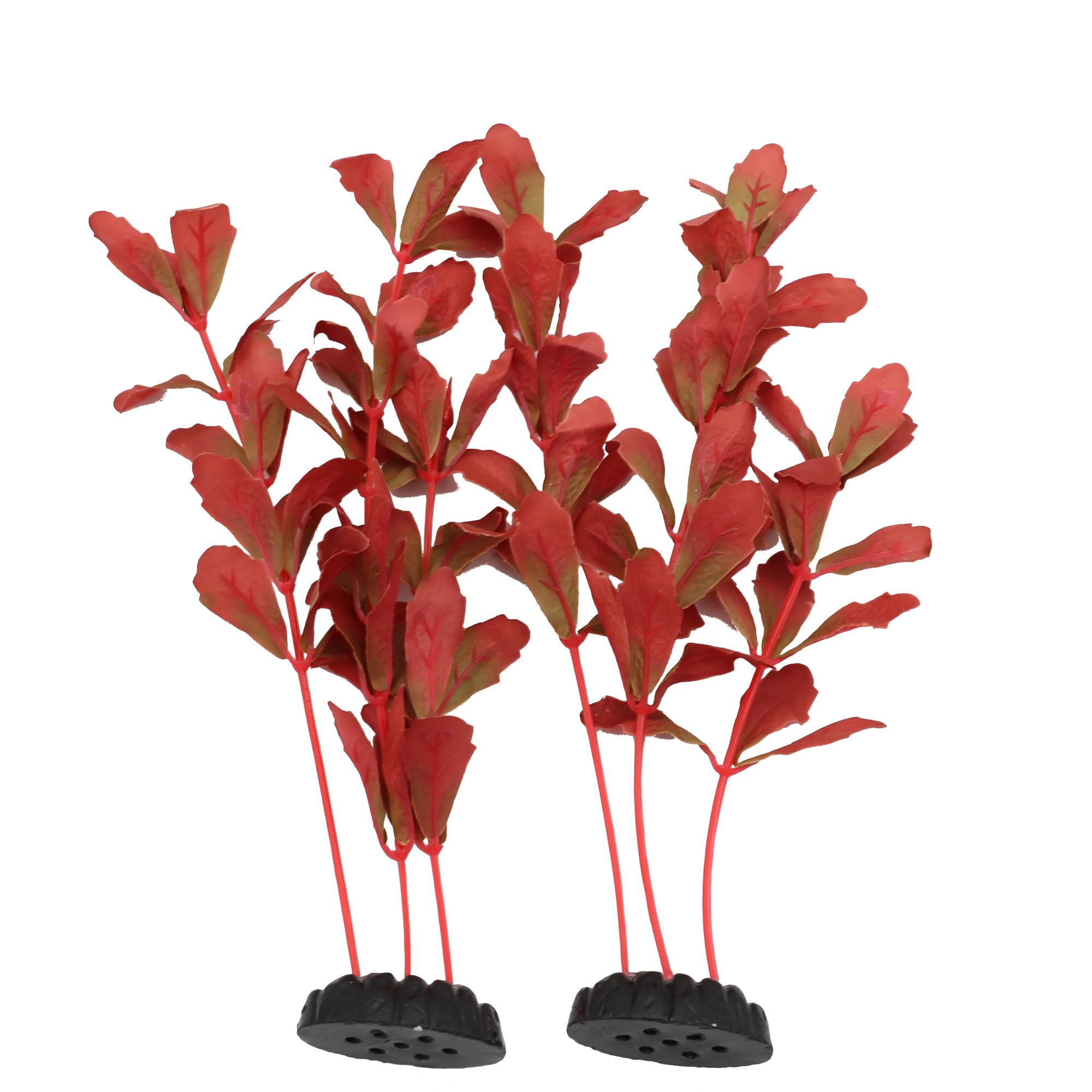 DVHEY plante en soie rouge 12 pouces, refuge pour petits poissons.