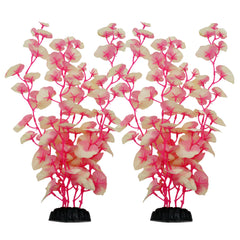 DVHEY: plantes d'aquarium en soie 16 pouces, décor blanc et rose élégant.