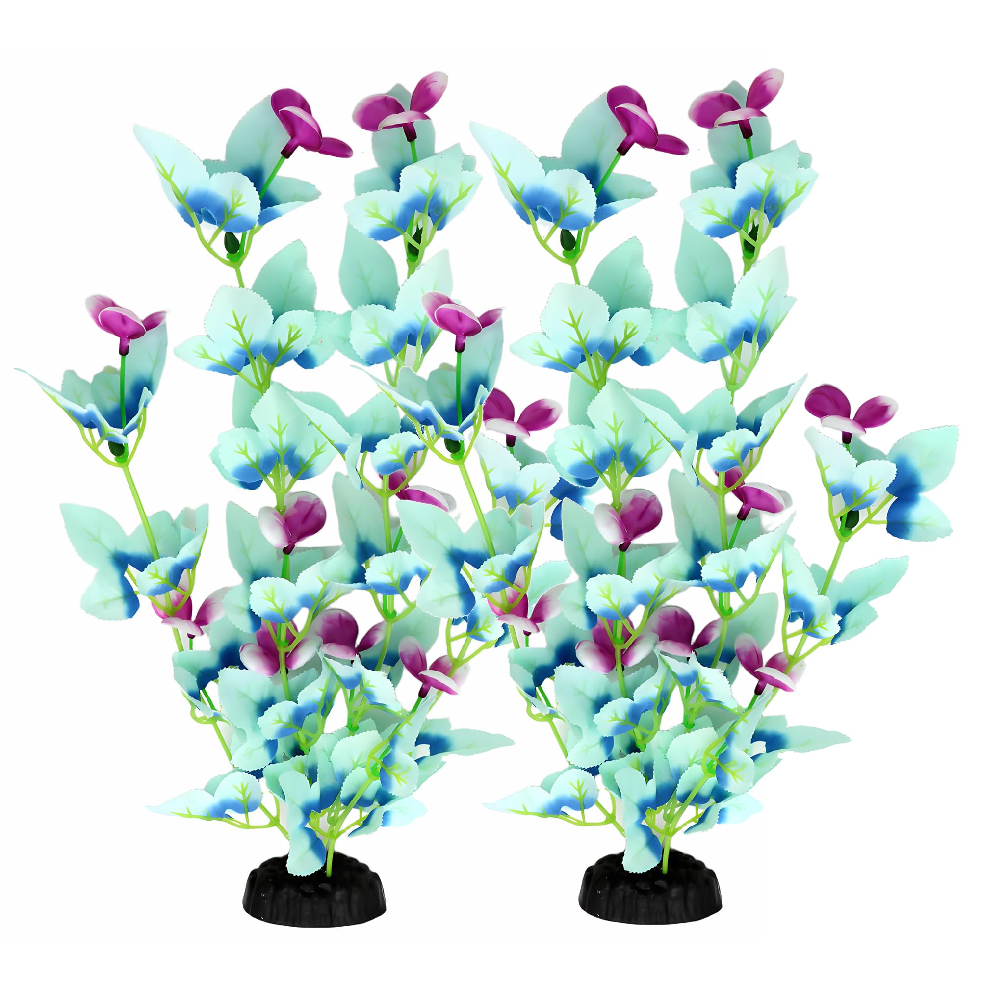 DVHEY: plantes d'aquarium en soie 16 pouces, vue face, décor sûr et apaisant.