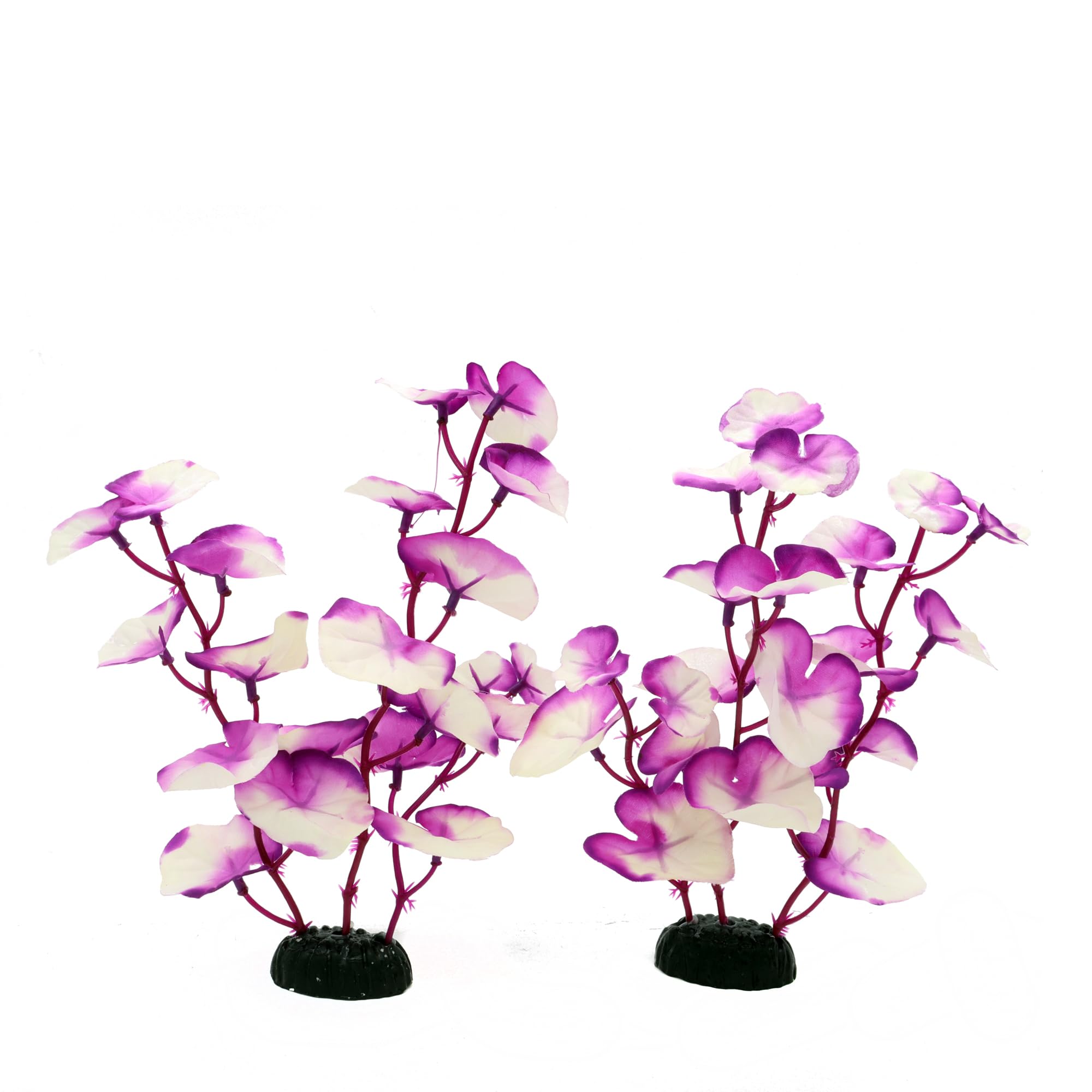 DVHEY, plantes décoratives en soie, violet et blanc, ajoutent couleur et ambiance naturelle à l'aquarium.