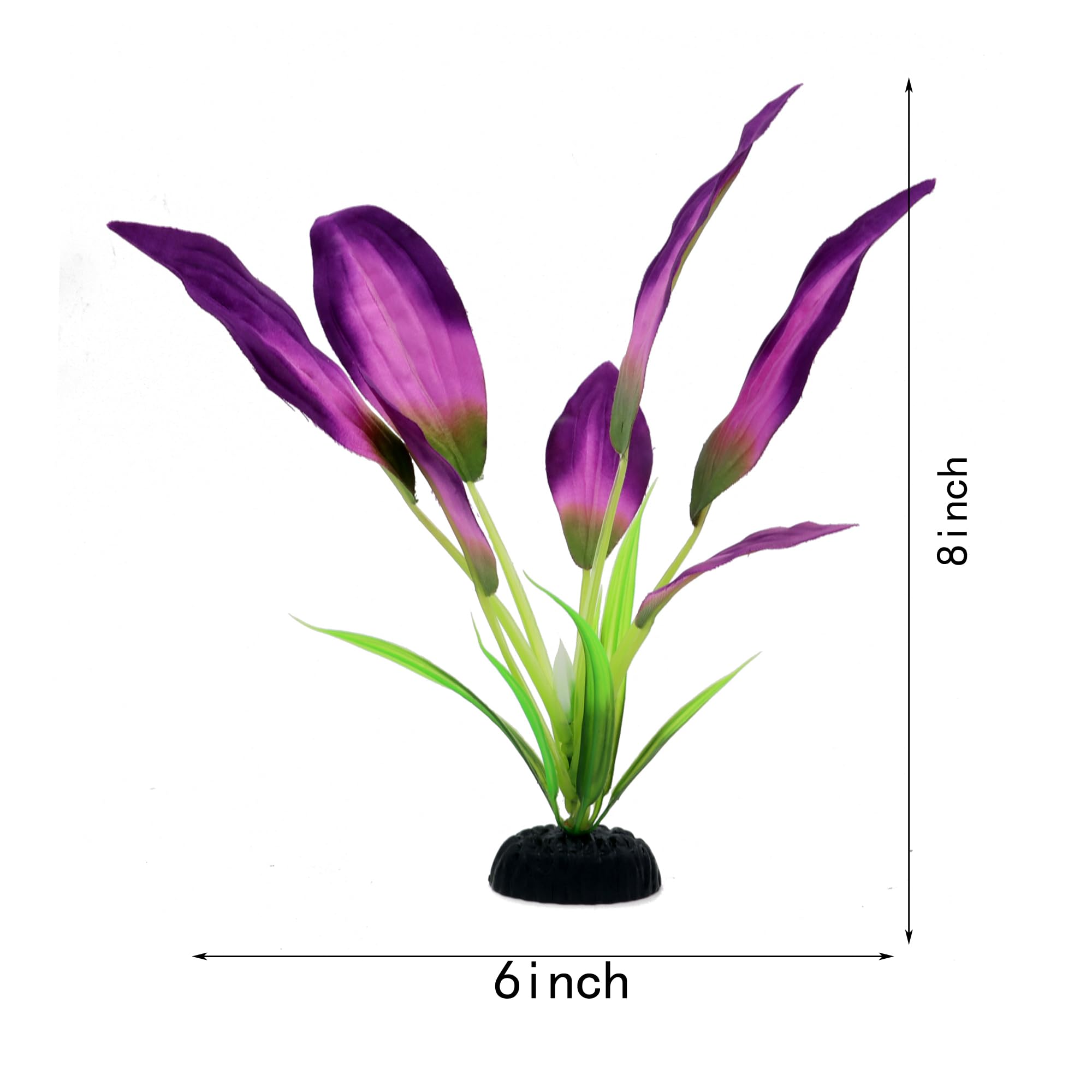 DVHEY plante en soie pour Betta, feuillage violet, décor réaliste et fonctionnel.