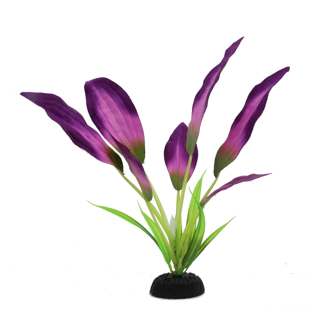 DVHEY décoration en soie violette, plante d'aquarium polyvalente, offre cachettes et ombre pour Betta.
