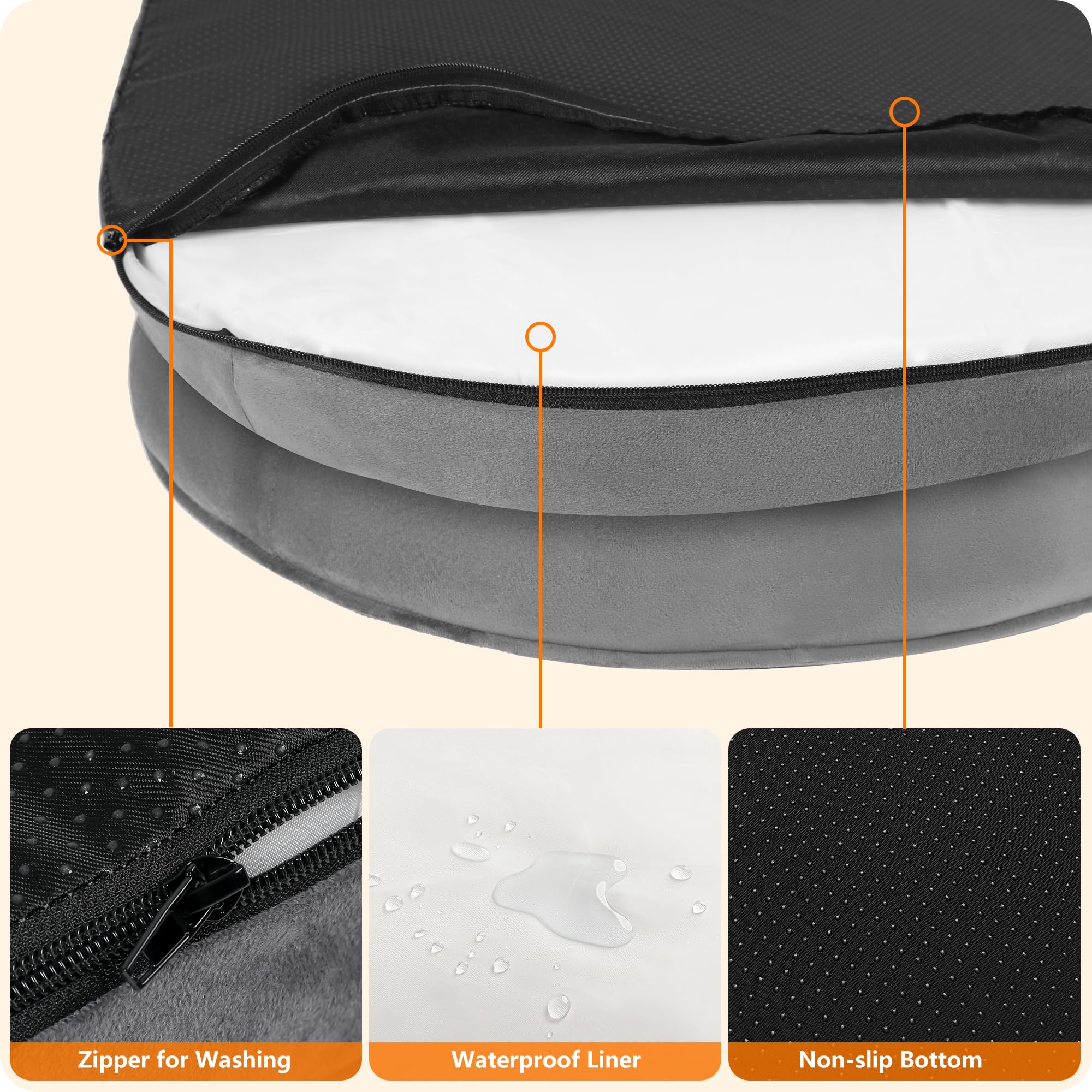 Dwanton couverture amovible lavable pour lit chien moyen
