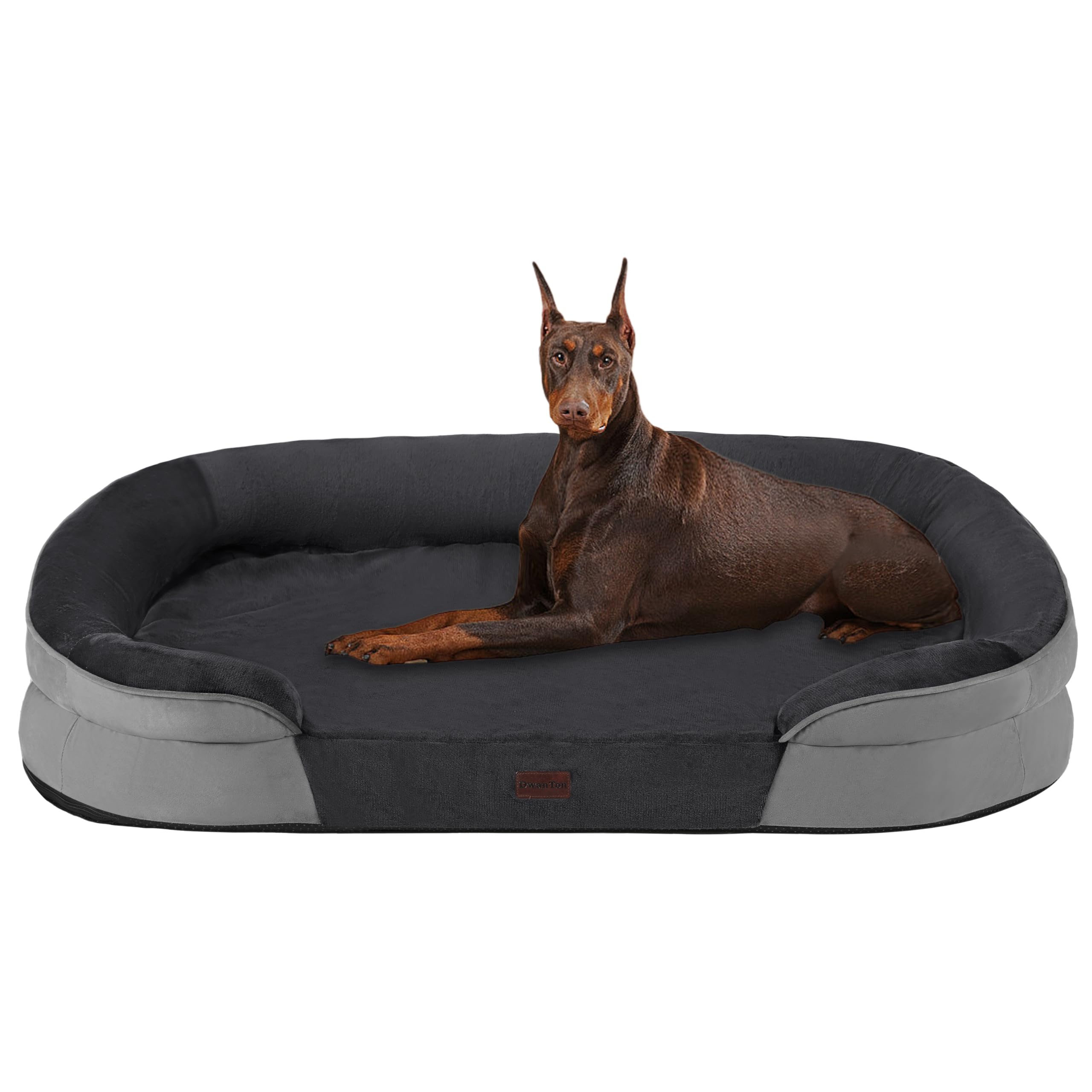 Dwanton lit orthopédique extragrand gel mémoire offre soutien confortable pour chiens de grande taille