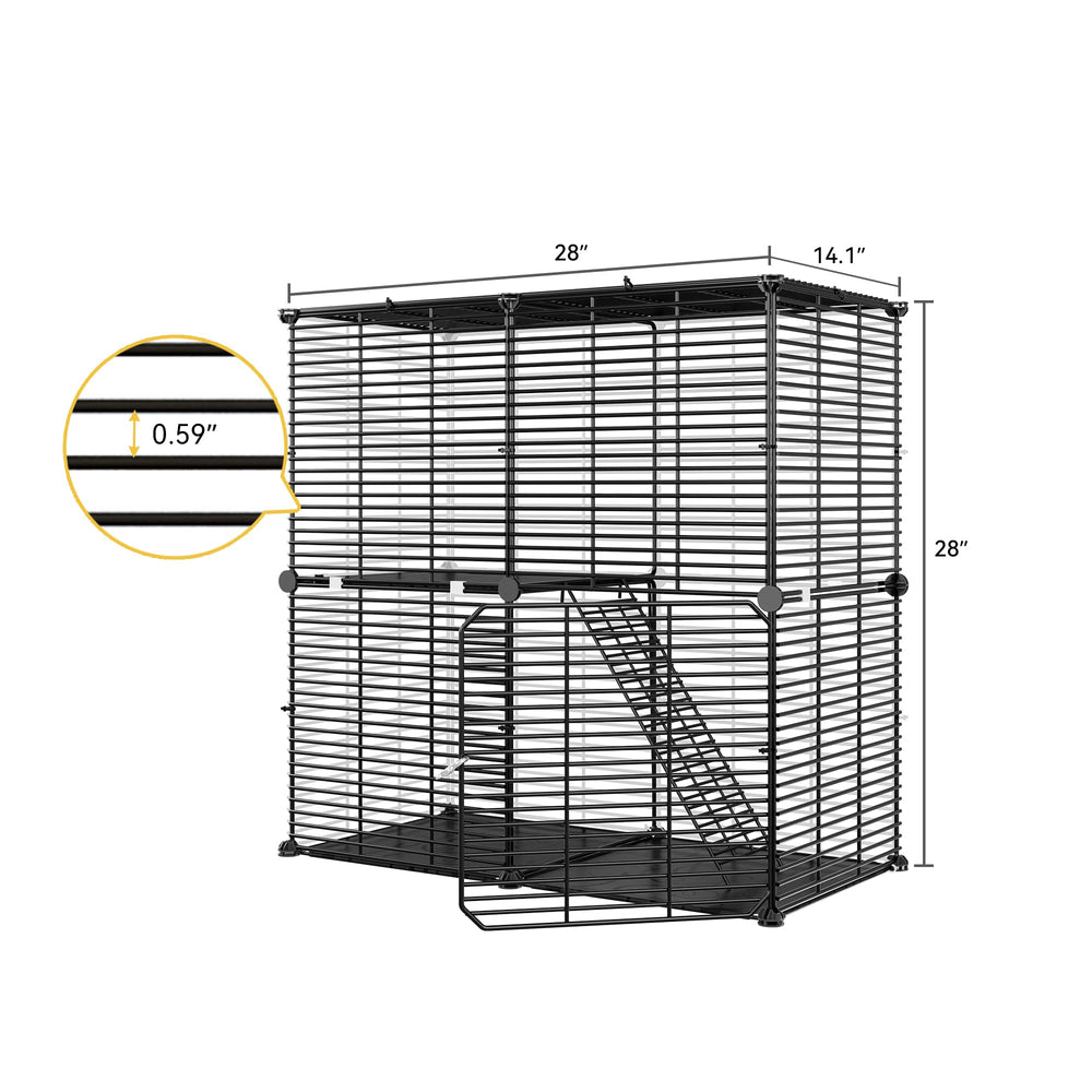 DWVO Enclos chat – assemblage DIY rapide pour refuge sûr