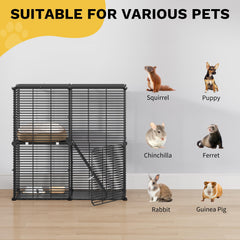DWVO Enclos – connecteurs blancs renforçant la stabilité pour petits animaux