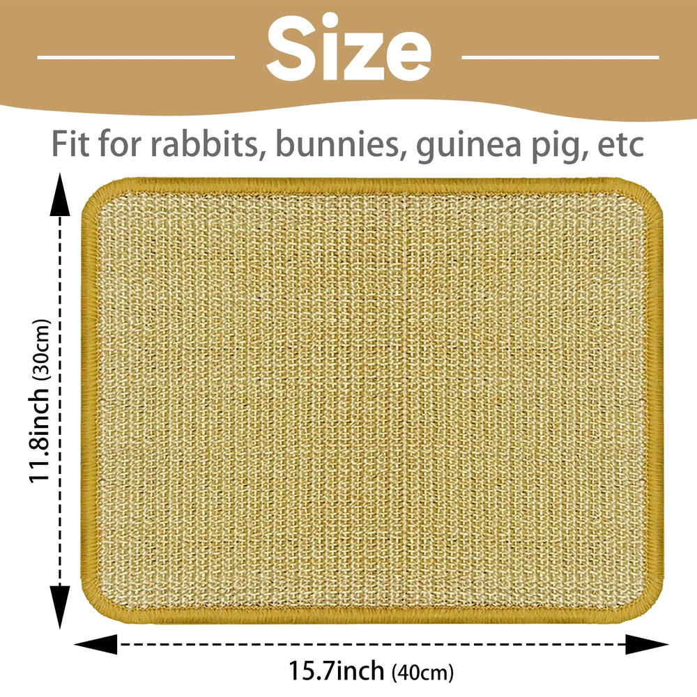 DYAUS tapis-sisal-durabilite-lapin, pratique pour griffer et explorer l'habitat.