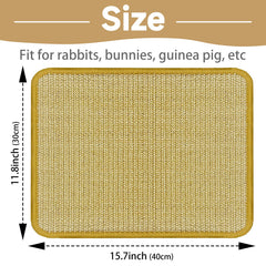 DYAUS tapis-sisal-durabilite-lapin, pratique pour griffer et explorer l'habitat.