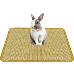 Tapis-grattage DYAUS pour lapin en sisal naturel, surface sûre et durable.