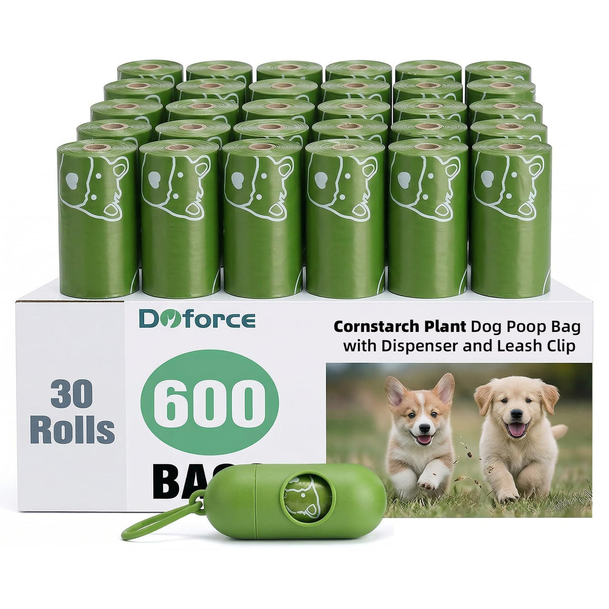 Dyforce distributeur portable pour sacs-poubelle, pratique lors des promenades.