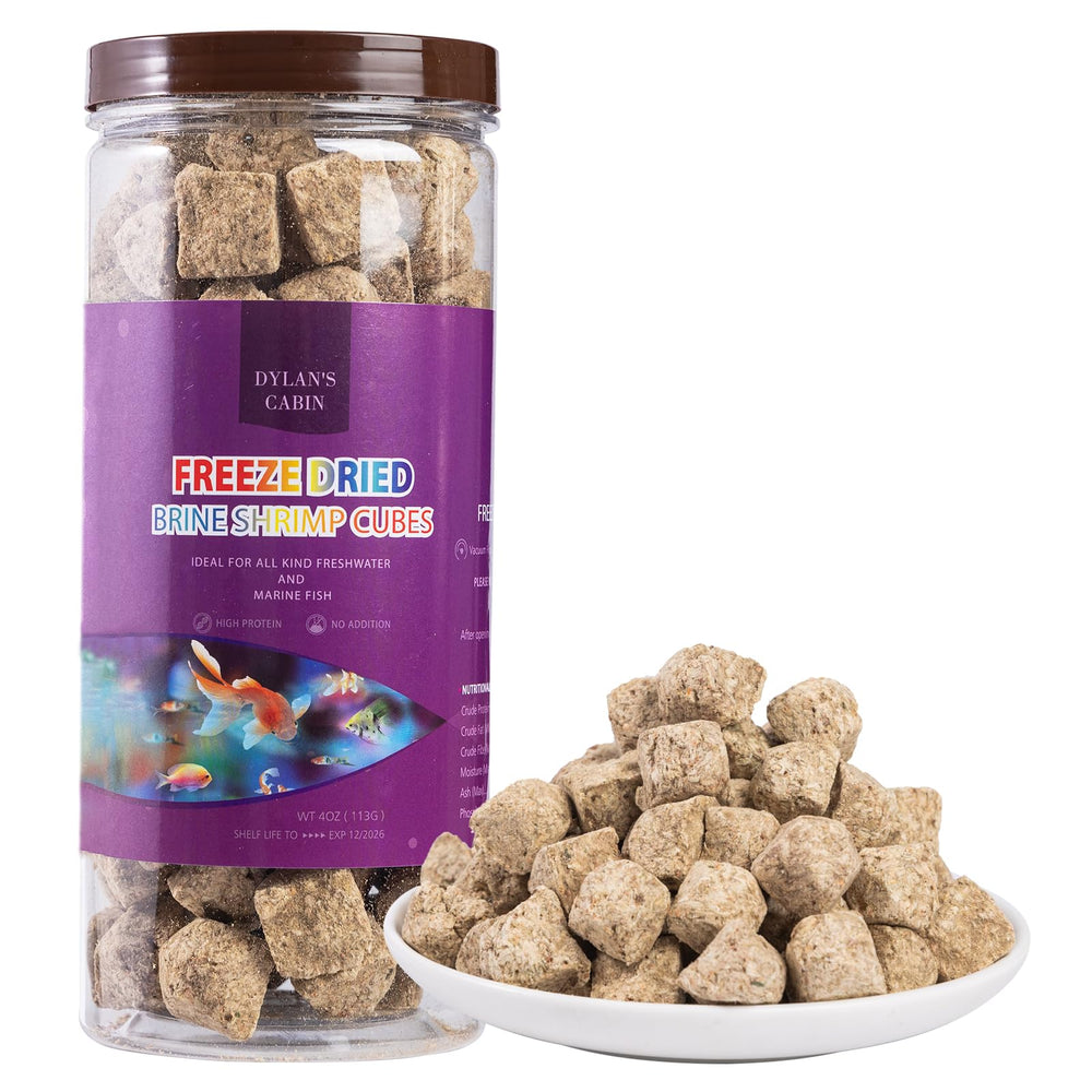 Dylan's Cabin – emballage des cubes crevettes brine séchées, sans additifs.