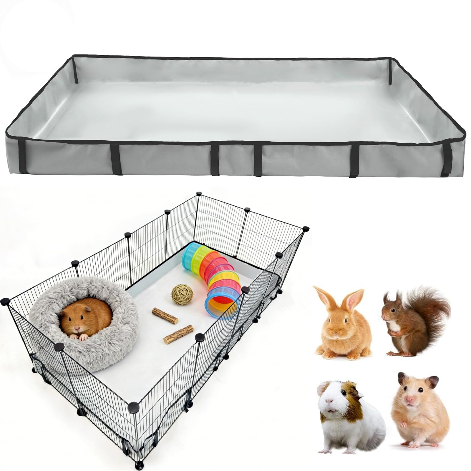 DZWLKJ tapis-base-imperméable pour cage de rongeurs, protège le sol.