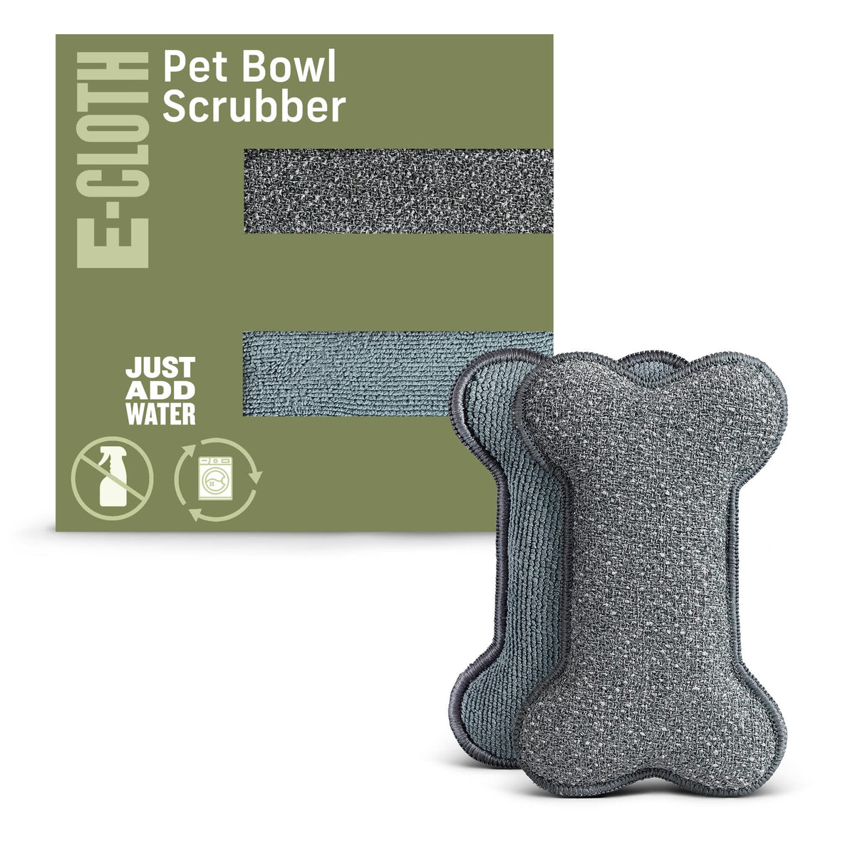 Brosse E-Cloth pour bol en forme d os, nettoyage rapide sans detarGent.