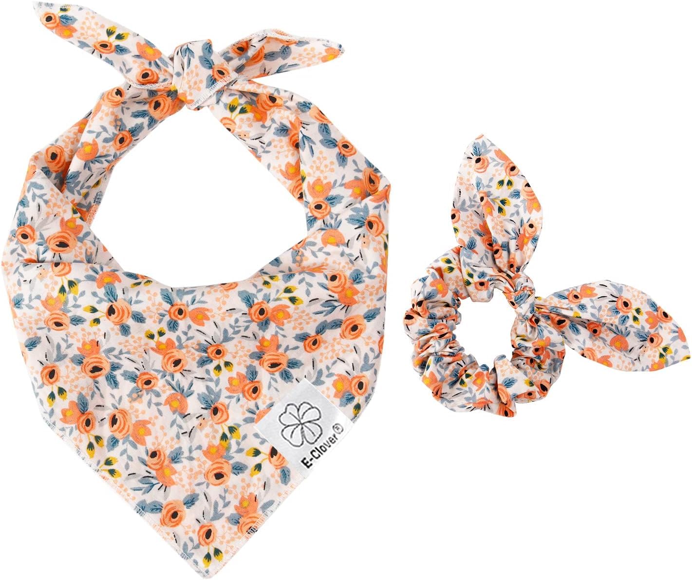 Bandana chien floral E-Clover idéal pour séances photo printanières.