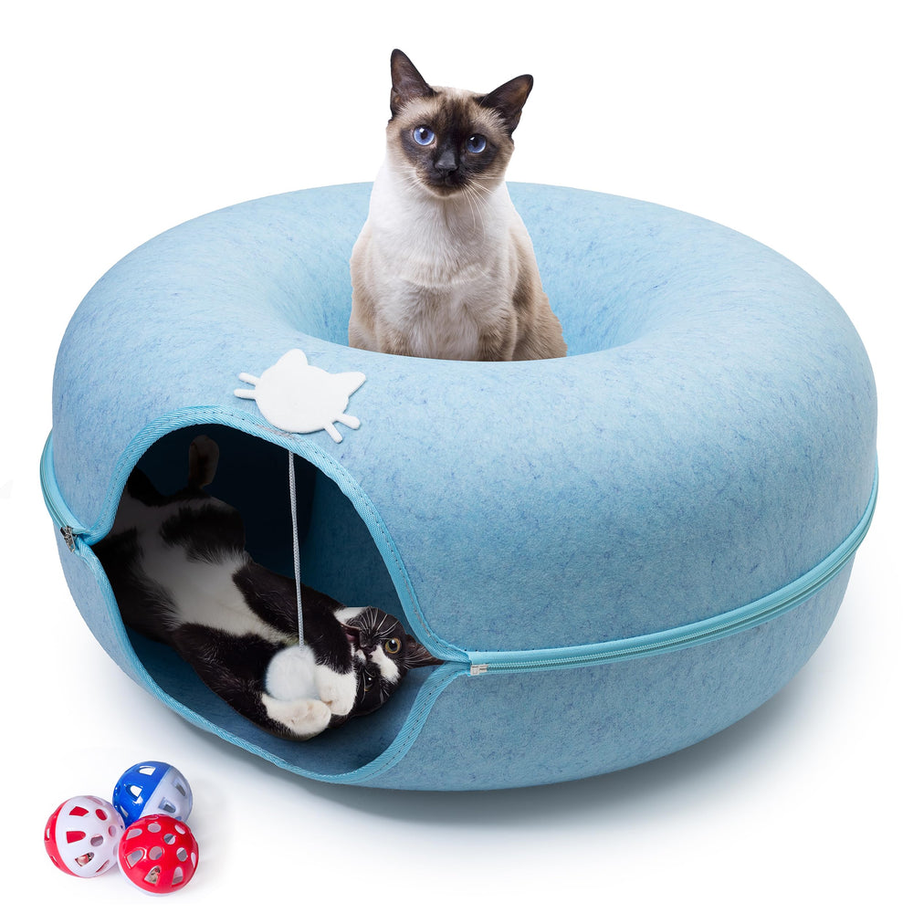 Meow Mansion E & E's – grotte anneau douillet pour repos jusqu'à 13,6 kg.