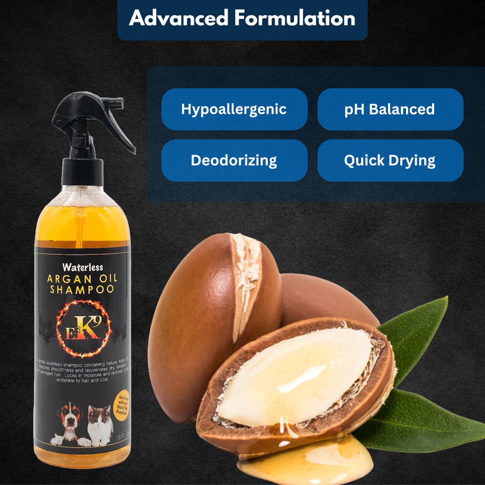 Pelage doux et soyeux après l’usage du shampoing E3 argan.