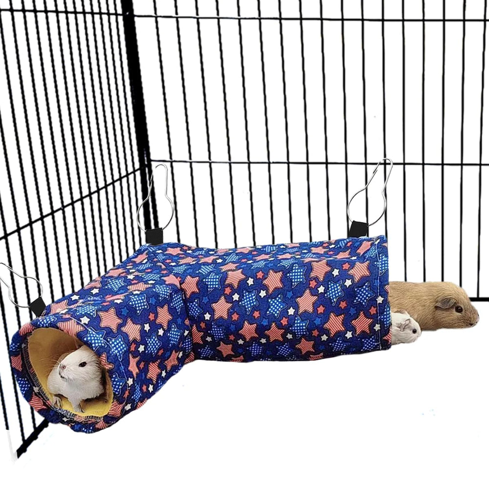 EAEDMY tunnel-angle pour petits animaux offre cachette et espace de jeu en cage