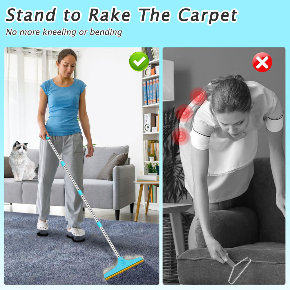 Eaersan ramasseur-poils forme-Y, s'adapte à plus de configurations pour tapis.