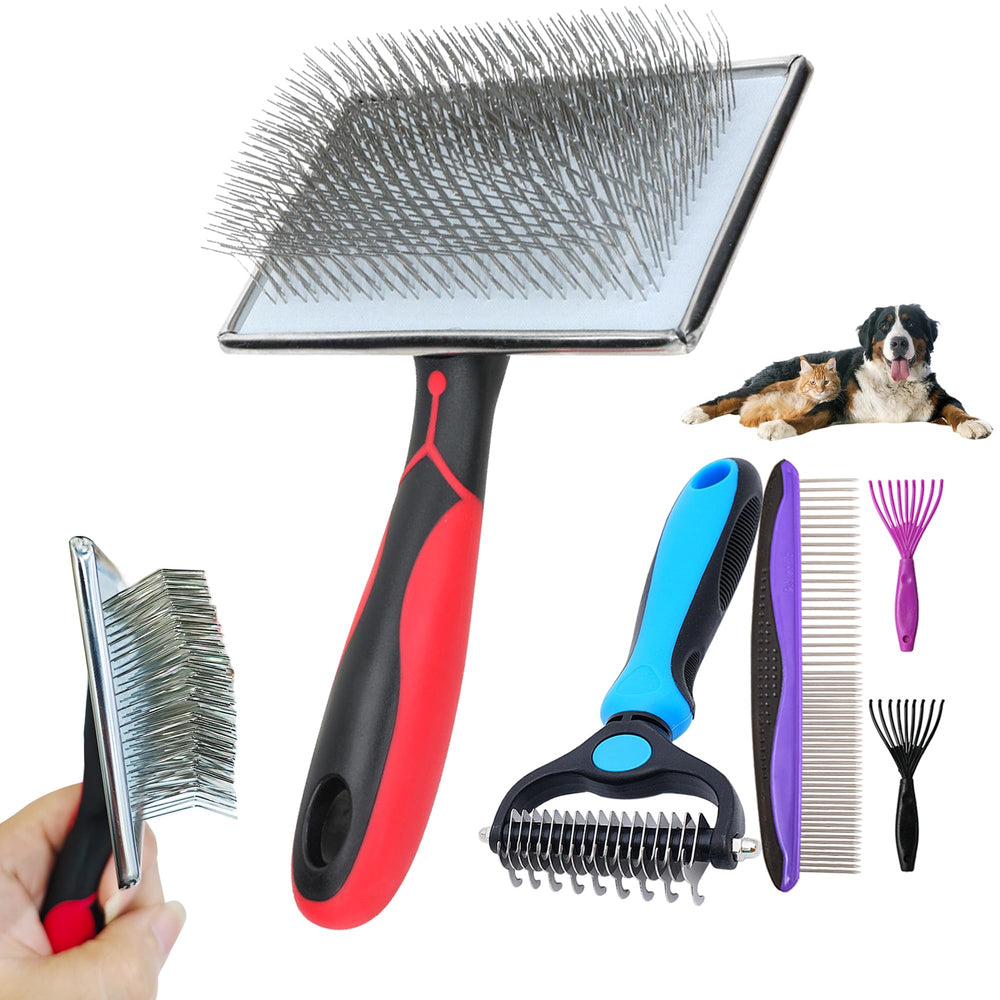 Brosse slicker extra-longue EAFBAO pour démêler et réduire les nœuds.