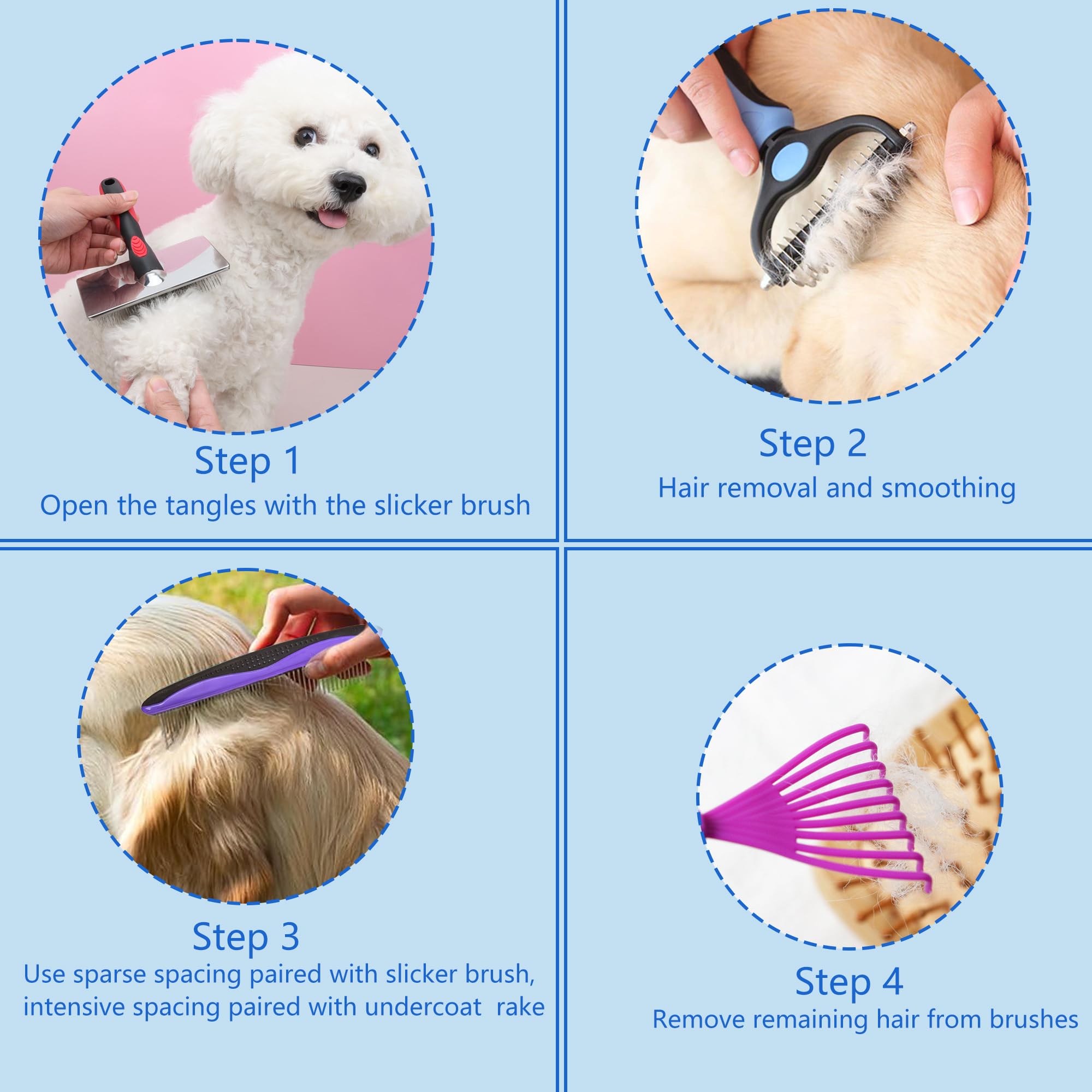 Idéal pour grands chiens et animaux à poils longs.