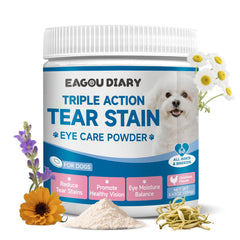 Eagou Diary – bouteille-supplement-larmes-chien, soutien potentiel pour les taches oculaires.