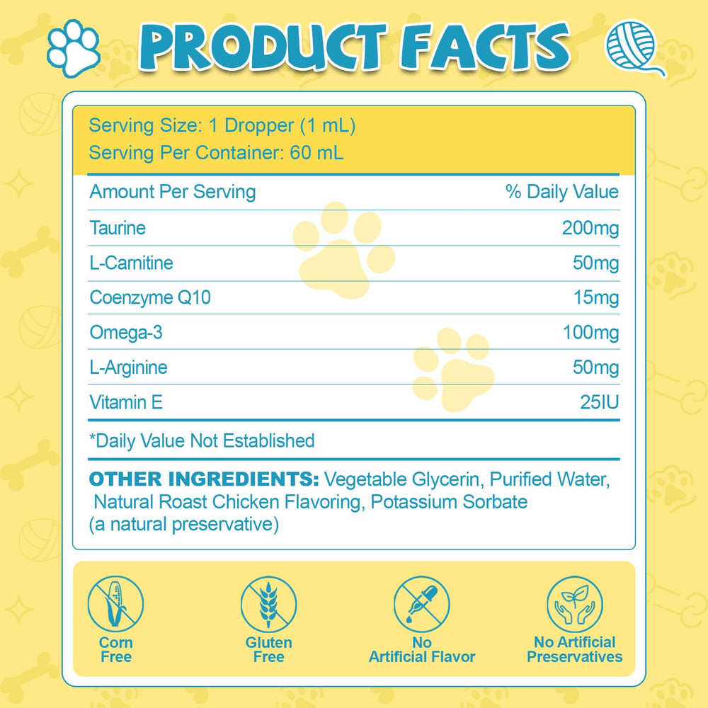 Ingrédients naturels d'Eagou Diary Taurine pour chats