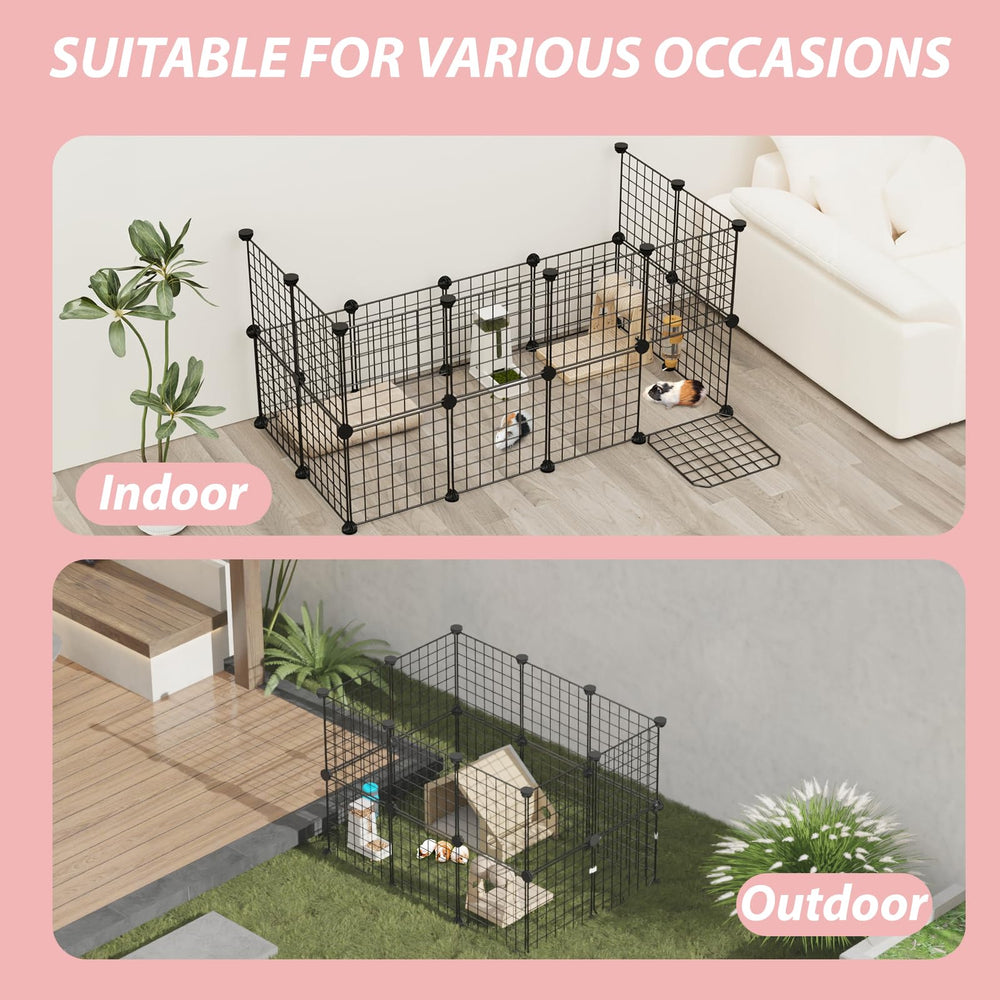 Espace de jeu EAROND adapté à lapins, cobayes, hamsters et chatons.