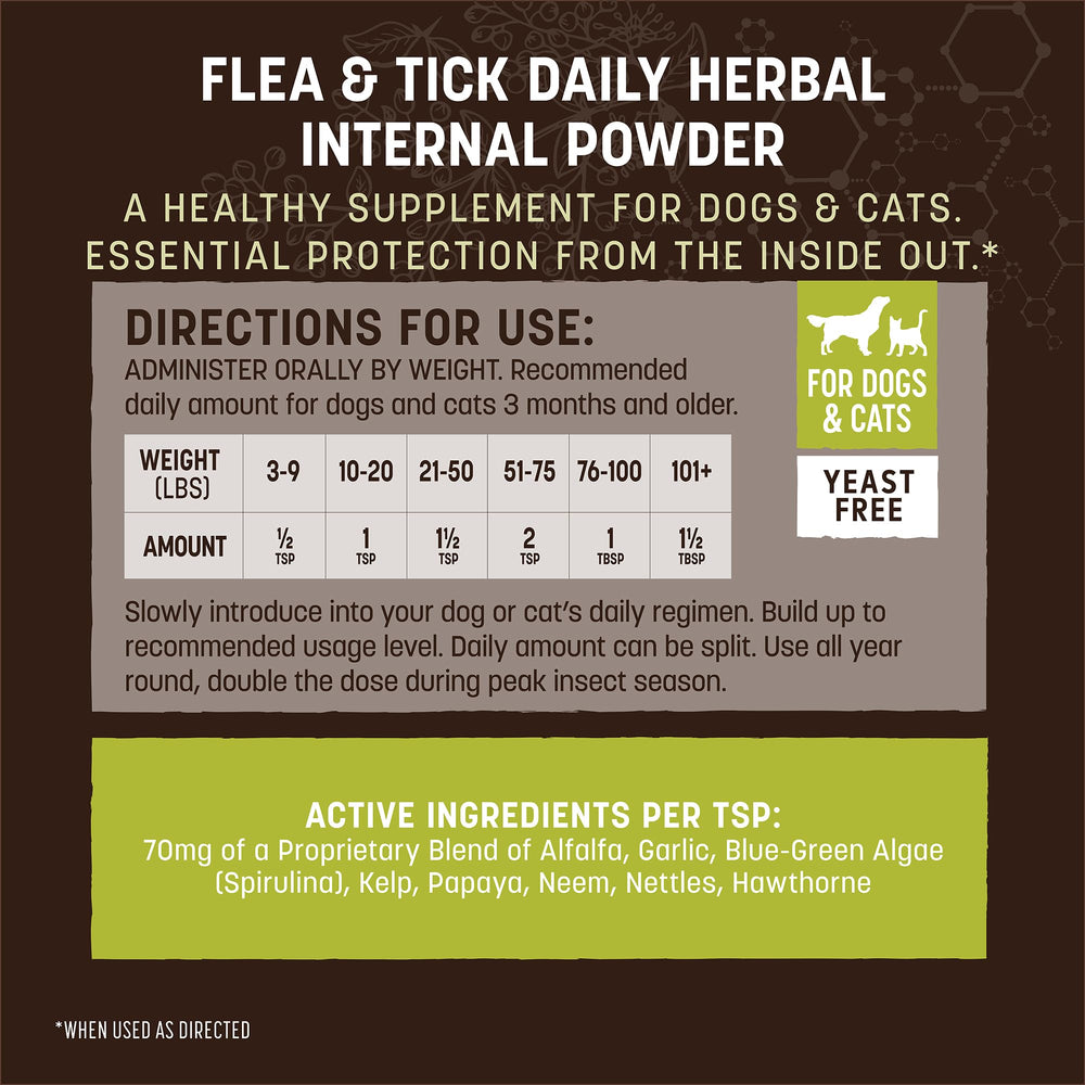 Earth Animal Apothecary ingredients naturels pour soutien quotidien chiens et chats