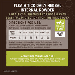 Earth Animal Apothecary ingredients naturels pour soutien quotidien chiens et chats