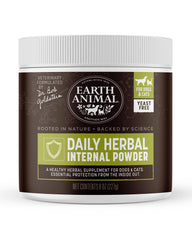 Earth Animal Apothecary poudre a base d'herbes interne pour chiens et chats soutient les defences naturelles