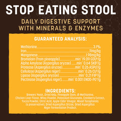 Earth Animal Apothecary Stop Stool: ingrédients naturels comme kelp et vitamines dans la formulation.