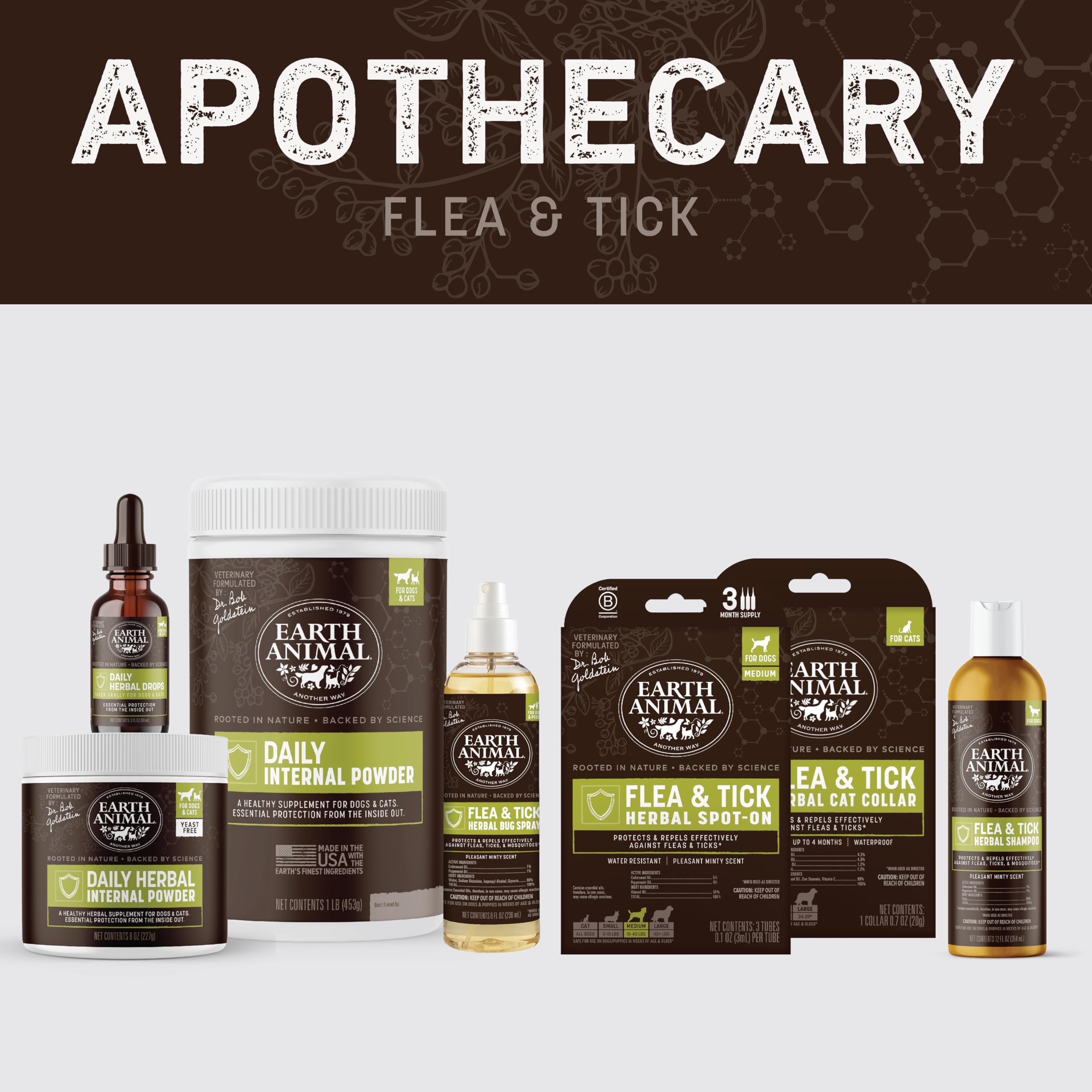 Earth Animal Apothecary – Protection double adaptée aux animaux sensibles.
