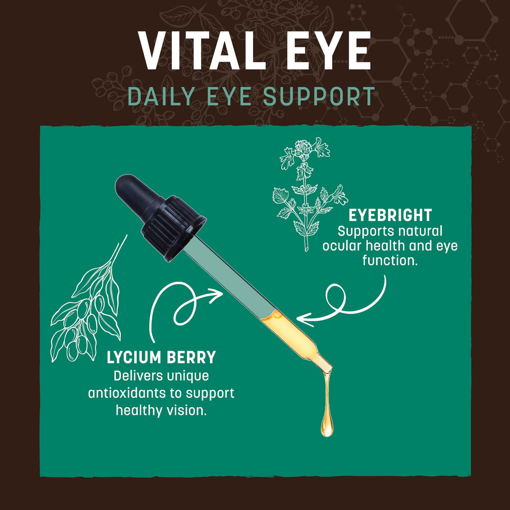 Vital Eye Earth Animal, étiquette et emballage clairs indiquant la qualité.
