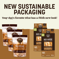Earth Animal friandises sans peau : texture prolongee pour mastication durable.