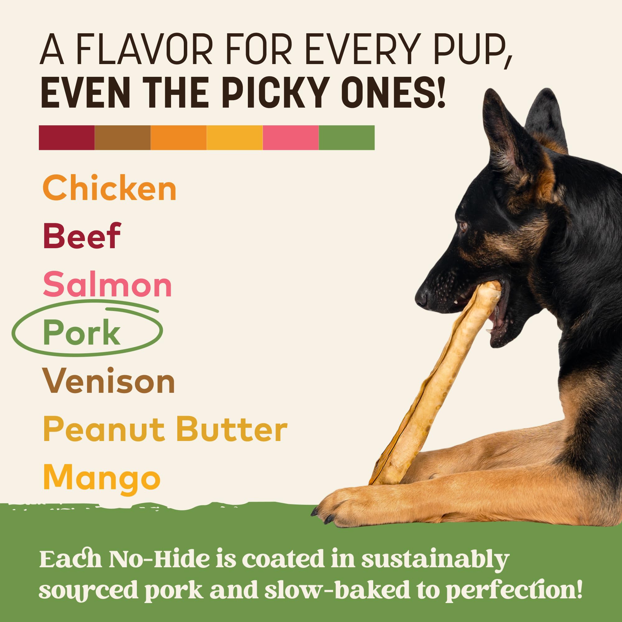 Earth Animal No Hide Chews: fabriqué aux États‑Unis, ingrédients simples.