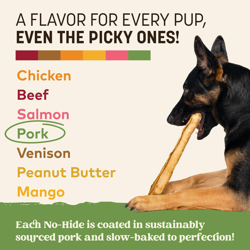 Earth Animal No Hide Chews: fabriqué aux États‑Unis, ingrédients simples.