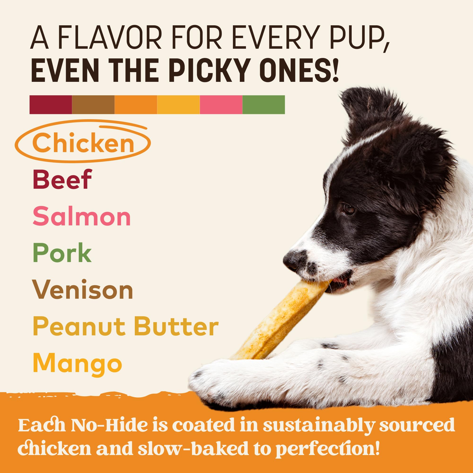 Earth Animal No Hide Chews – ingrédients poulet, sept ingrédients simples