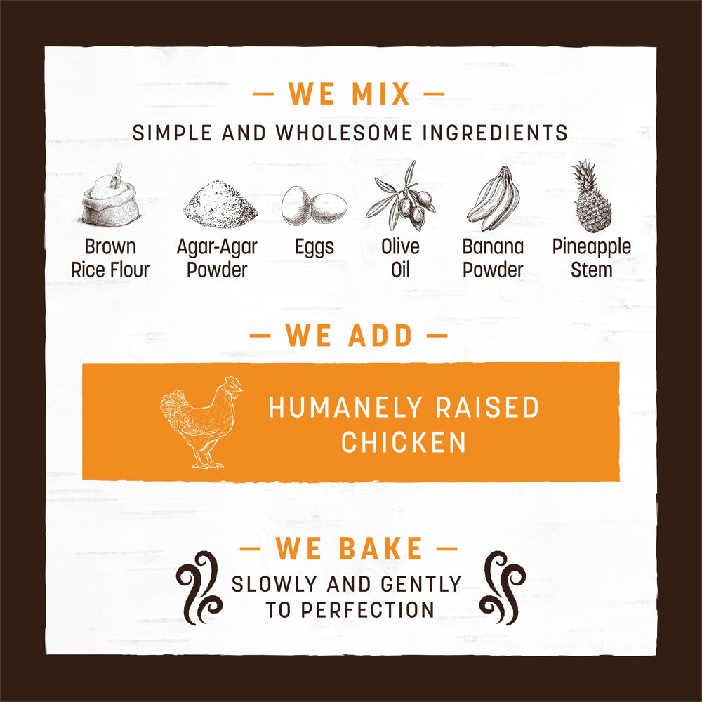Earth Animal No-Hide Chews ingrédients simples, sans additifs artificiels.