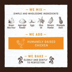 Earth Animal No-Hide Chews ingrédients simples, sans additifs artificiels.