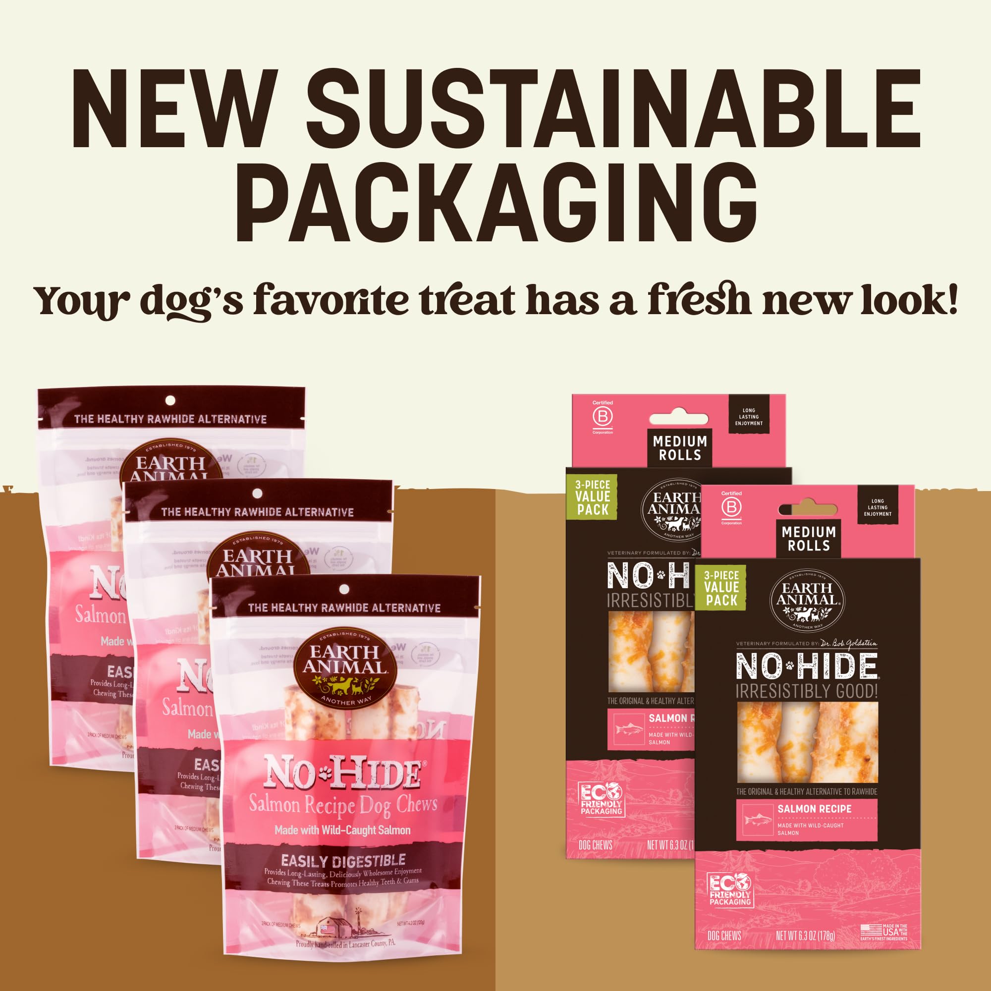 Earth Animal No Hide Chews – rouleaux sans peau, plaisir durable pour chien moyen.